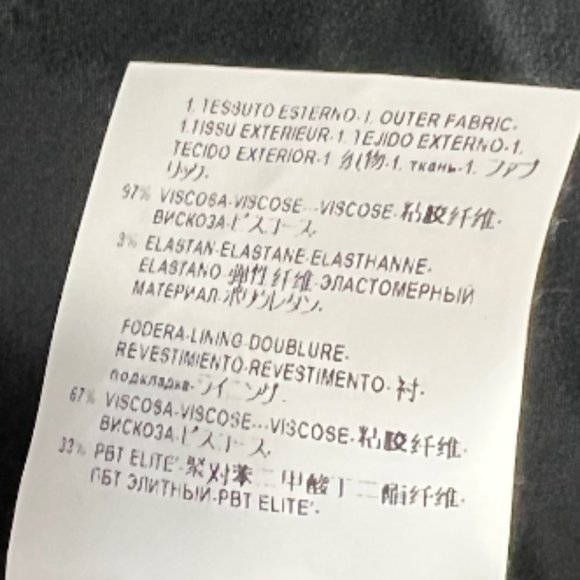 Versace Collection Black Teal Geometric 3/4 Sleeve Peplum Blouse Jacket sz 46/10 - Picture 8 of 9